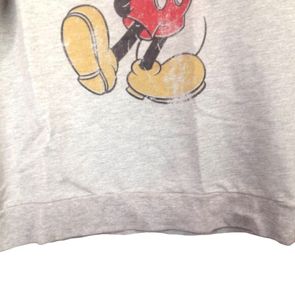 Disney Ink & Paint  Topman Mickey Mouse Long Sleeve Sweatshirt Gray Small - Picture 7 of 7